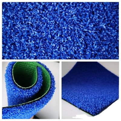 Density PE Blue Color Outdoor Artificial Turf untuk Lapangan Tenis Padel Grass di Murah