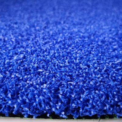 Density PE Blue Color Outdoor Artificial Turf untuk Lapangan Tenis Padel Grass di Murah