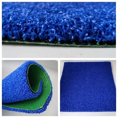 Density PE Blue Color Outdoor Artificial Turf untuk Lapangan Tenis Padel Grass di Murah