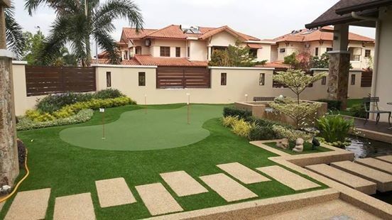DORELOM 15mm Artificial Putting Green Turf Grass for Golf 4 * 25m Luas Tumpukan Semua Cuaca