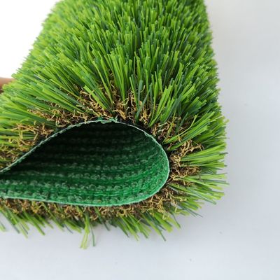 16800 jahitan/m2 Densitas Hijau Bentuk U Rumput sintetis dengan tinggi Dtex dan warna hijau