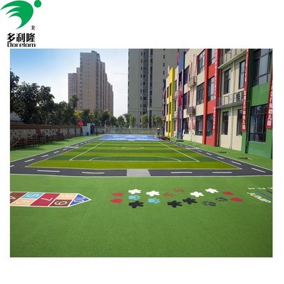 Rumput buatan bersertifikat ROHS untuk taman bermain dan area bermain taman kanak-kanak 2020