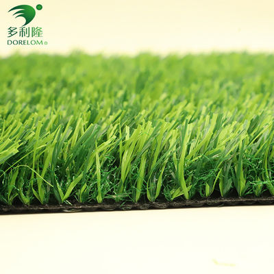 Rumput buatan hijau tanpa isi 25mm untuk olahraga di area komersial dan perumahan