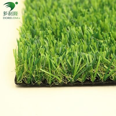 Karpet golf sintetis palsu panjang dengan kepadatan tinggi dan serat keriting PP monofilament PE