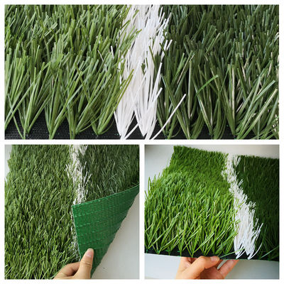 Sertifikasi ISO14001 Rumput buatan 40mm/50mm/60mm untuk lapangan sepak bola Pilihan terbaik