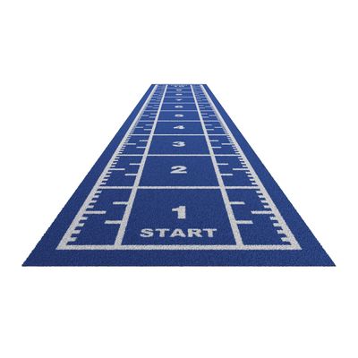 Densitas tinggi 63000 jahitan/m2 Gym Flooring Grass dengan Pull Sled dan Meter Marked Design