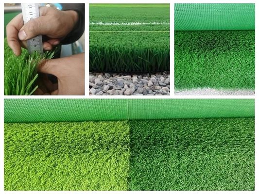 Bangunan tahan lama Green PE 12000 DTEX rumput sintetis untuk lapangan sepak bola