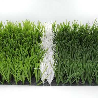 Lapangan Sepak Bola W Bentuk Bi-Color UV Resistant PE Monofilament Artificial Grass