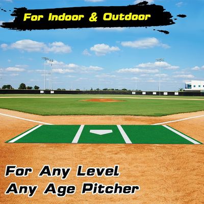 Baseball Batting Mat untuk Indoor Outdoor Training 15mm Tinggi Tumpukan 3/16 Inch Gauge