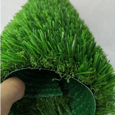 25mm Tinggi Tumpukan 3/8 inci Gauge Artificial Grass Lawn sempurna untuk taman bermain anak-anak