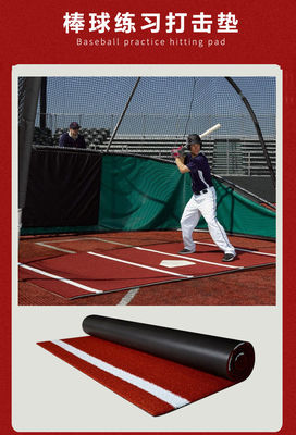 Custom Portable Double PP NET PU Backing Baseball Hitting Mat untuk latihan home plate