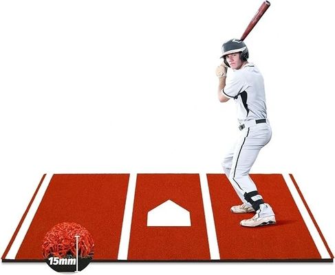 PE Monofilament PP Keriting Serat Baseball Batting Pad Cushion Artificial Grass Mat