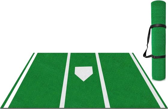 PE Monofilament PP Keriting Serat Baseball Batting Pad Cushion Artificial Grass Mat