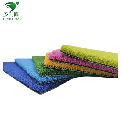 3/16 &quot;Gauge Artificial Grass untuk Gym Fitness Lantai Hijau Merah Hitam Biru Putih Pink