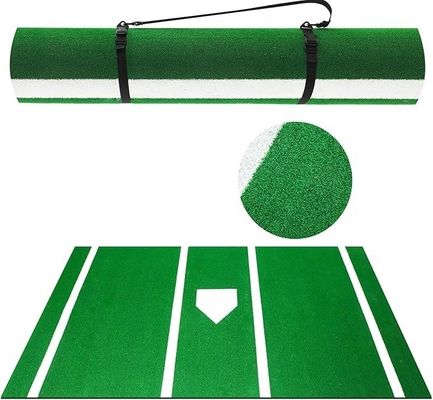 Portable Home Plate Hitting Mat dengan Desain Non-Slip dan Monofilament PE PP Curly Fiber