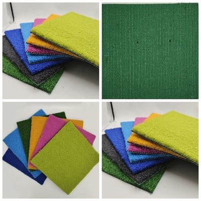 Double PP NET PU Backing Green Artificial Grass untuk Gym Fitness Lantai dari Cina