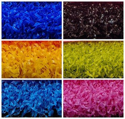 Double PP NET PU Backing Green Artificial Grass untuk Gym Fitness Lantai dari Cina