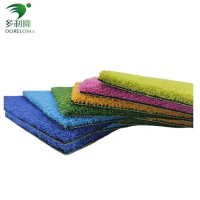 Double PP NET PU Backing Green Artificial Grass untuk Gym Fitness Lantai dari Cina