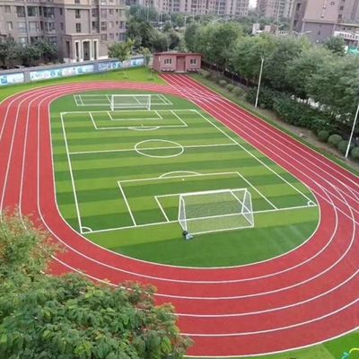 UV Stabilisasi PE 50mm Tinggi Lima Sisi Sepak Bola Sepak Bola Rumput Bentuk S C Futsal