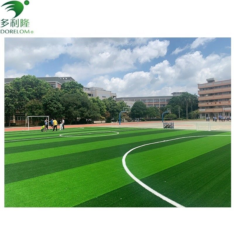 Yellow Green Red Artificial Turf Grass Tile untuk Taman Sepak Bola dan Lantai Olahraga