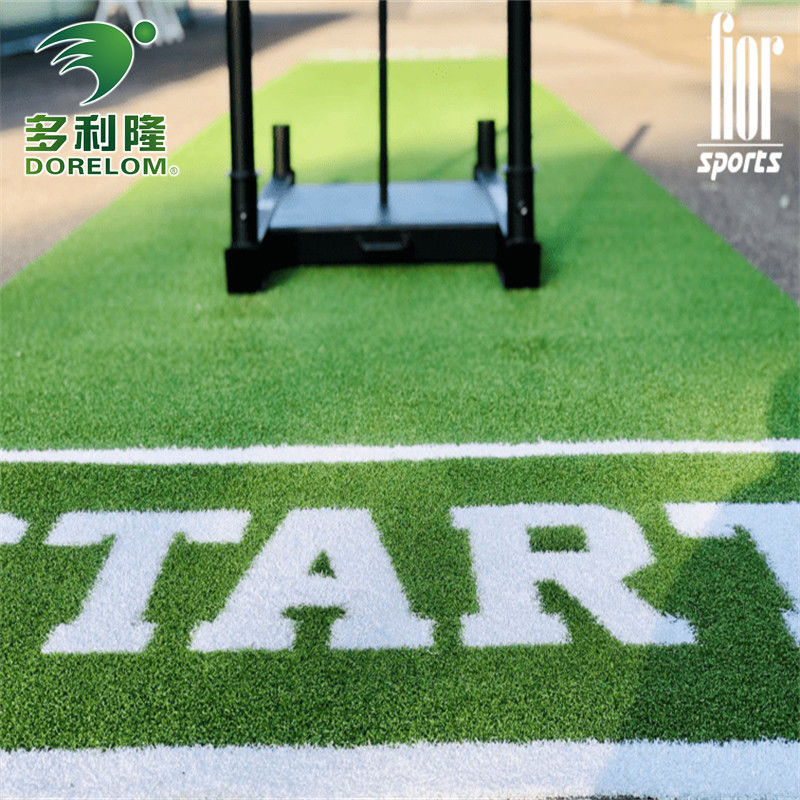Taman olahraga gym lantai Mat dengan logo Dorelom disesuaikan Sled Track Artificial Grass