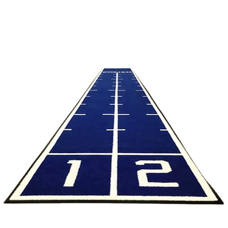 63000 jahitan/m2 Densitas Dorelom Indoor Gym Flooring Grass dengan Double PP NET SPU Backing