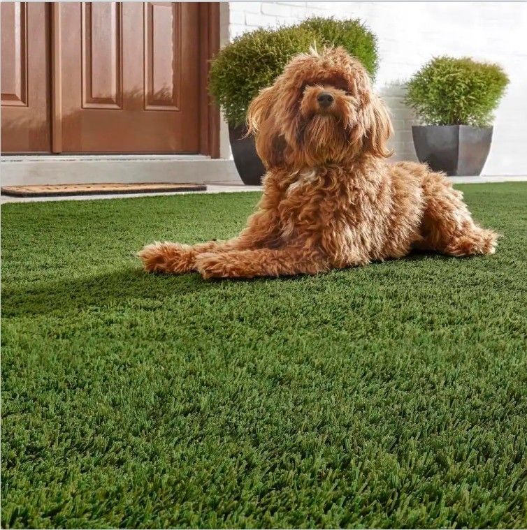 Natural Looking Artificial Grass untuk Taman Latar Belakang dan Hewan Peliharaan 2m/4m*25m 3/8inch Guage