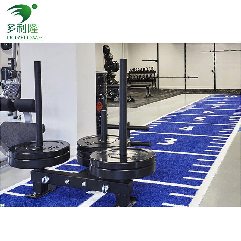 Rumput buatan monofilament PE hijau untuk lantai gym fitness di taman kanak-kanak olahraga