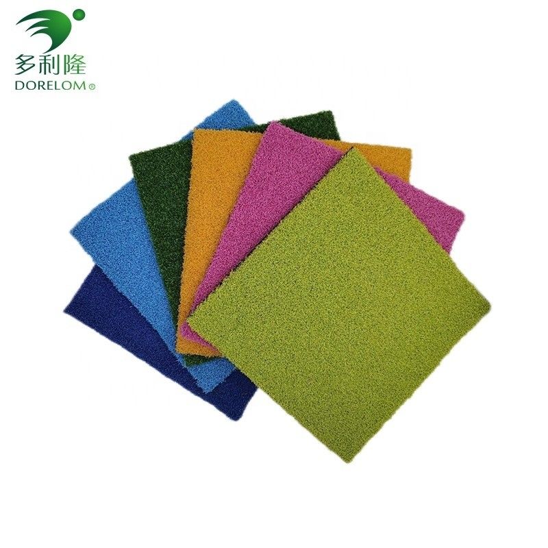 Double PP NET PU Backing Green Artificial Grass untuk Gym Fitness Lantai dari Cina
