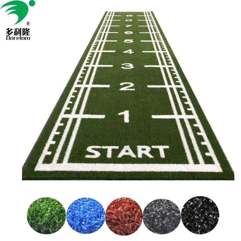 Lantai Gym Grass buatan 15mm Lantai Olahraga dengan Pull Sled yang ditandai rumput